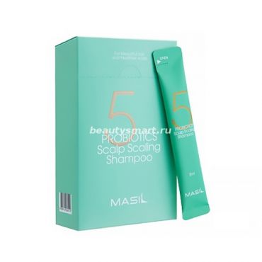 Шампунь с пробиотиками для укрепления волос, Masil Scalp Scaling саше (зеленый)